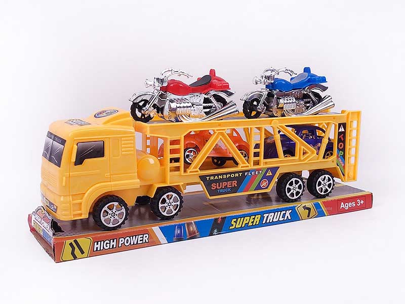 Friction Double Deck Trailer(2C) toys