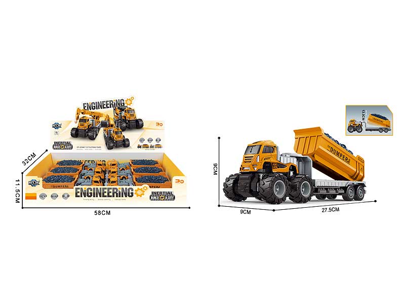 Die Cast Construction Truck Friction(6in1) toys