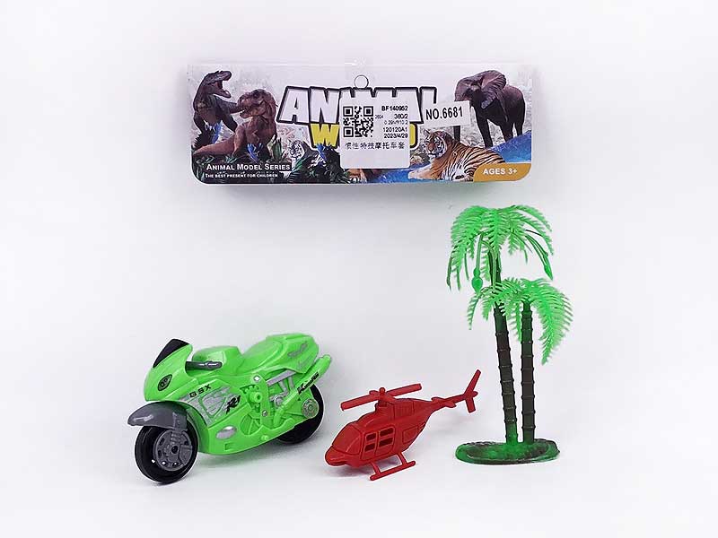 Friction Stunt Motorcycle Set toys