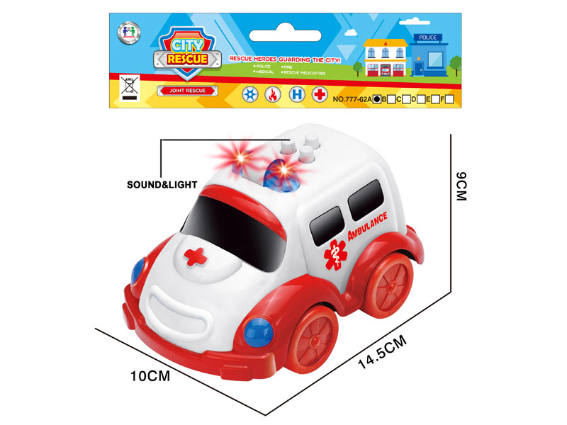 Friction Ambulance W/L_S toys