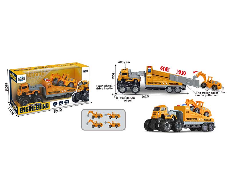 Die Cast Rescue Trailer Friction toys