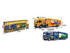 Die Cast Double Deck Trailer Friction W/L_S(2C)