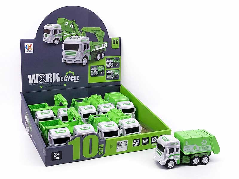 Friction Sanitation Truck(10in1) toys