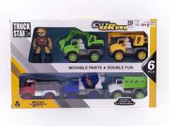 Friction Construction Truck Set(5in1)