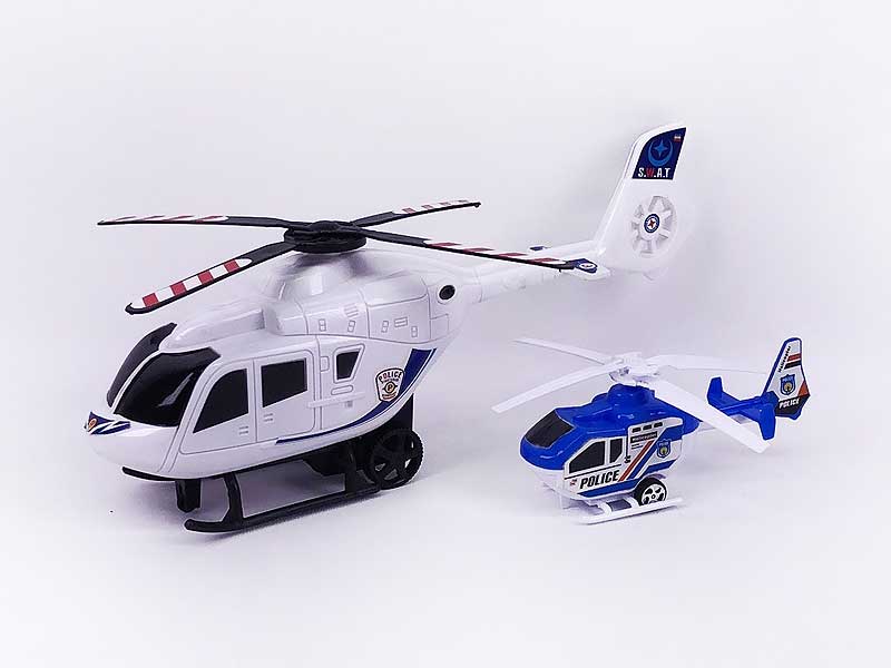 Fricton Helicopter & Free Wheel Plane toys