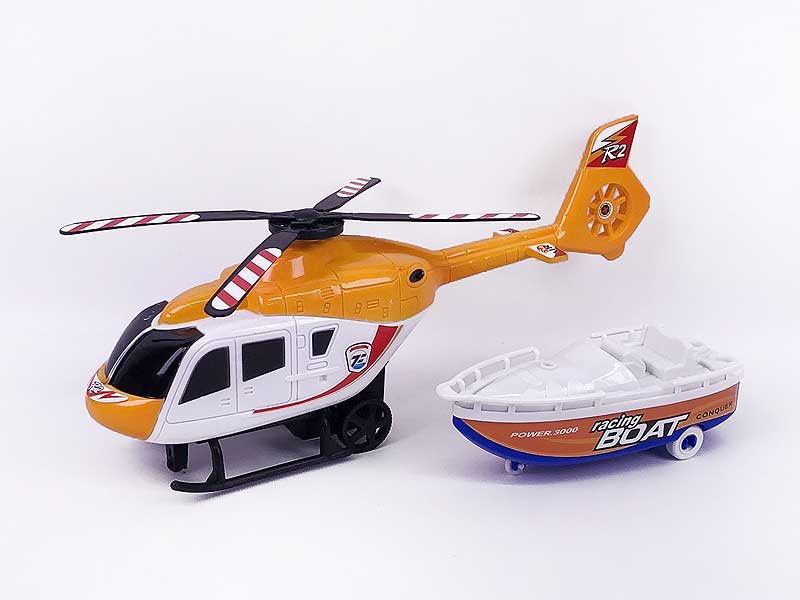 Fricton Helicopter & Free Wheel Ship toys