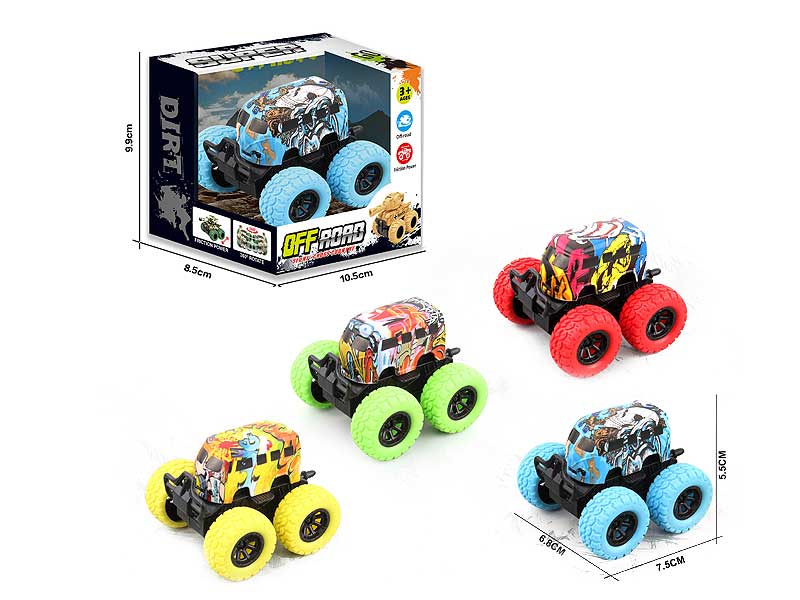 Friction Cross-country  Bus（4C） toys