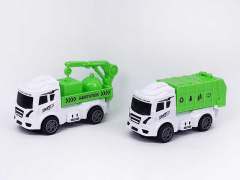 Friction Sanitation Truck(2in1) toys