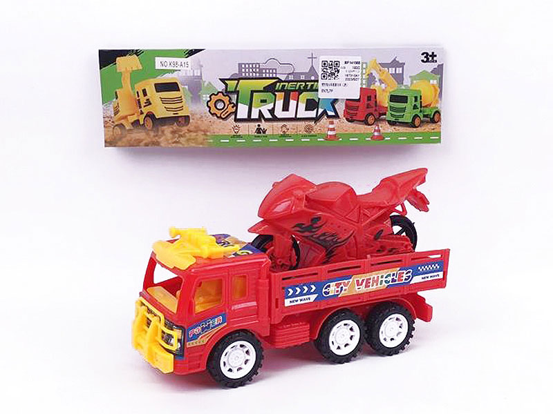 Friction Truck Tow Motorcycle(2C) toys