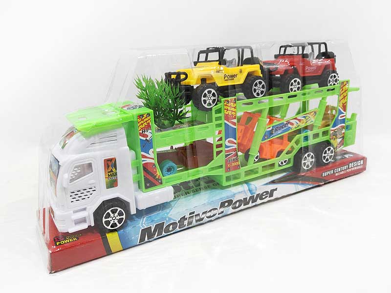 Friction Double Deck Trailer toys