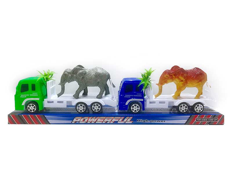 Friction Truck Tow Elephant (2in1) toys