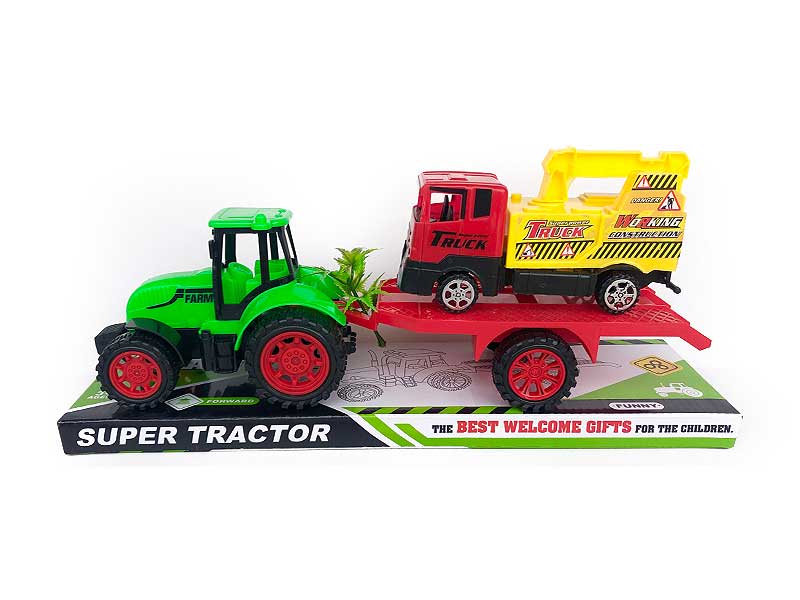 Friction Farmer Truck Tow Free Wheel Engineering Truck(3C) toys