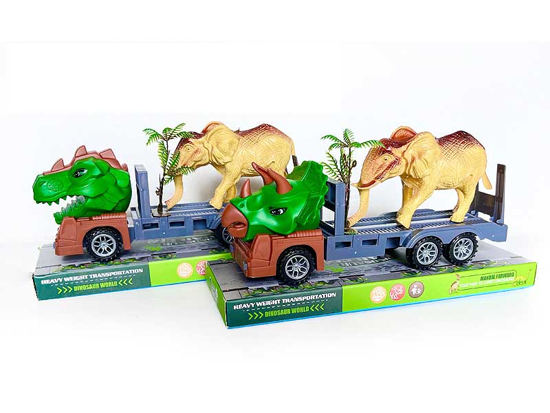 Friction Dinosaur Car Tow Elephant(2S) toys