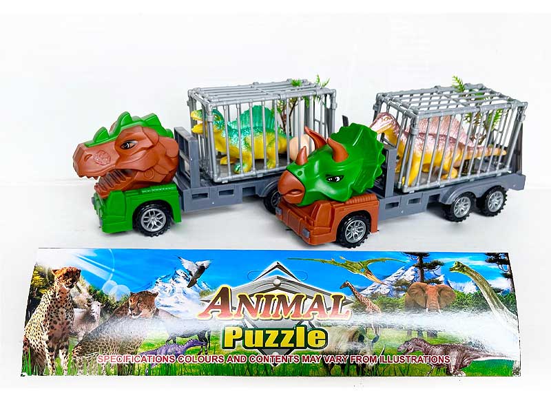 Friction Dinosaur Car Tow Cage(S) toys