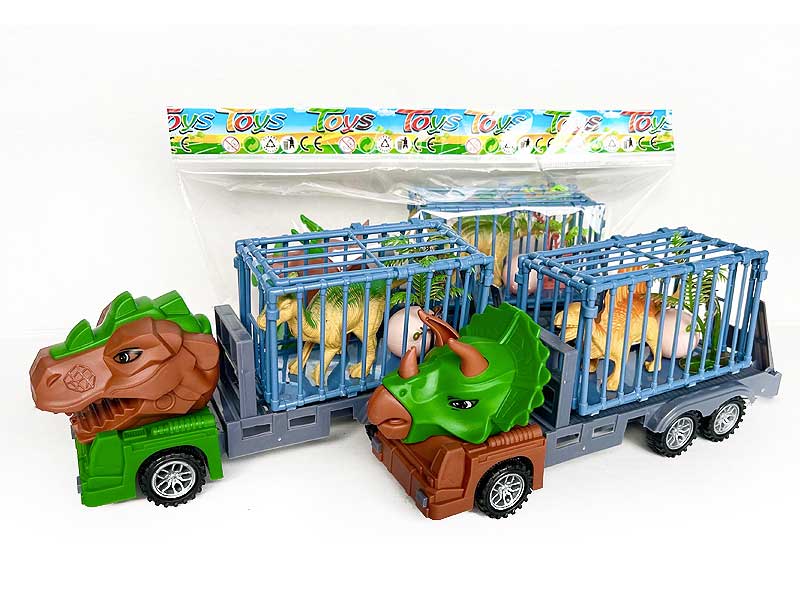 Friction Dinosaur Car Tow Cage(S) toys