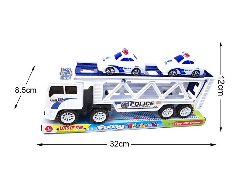 Friction Police Truck Tow Car toys