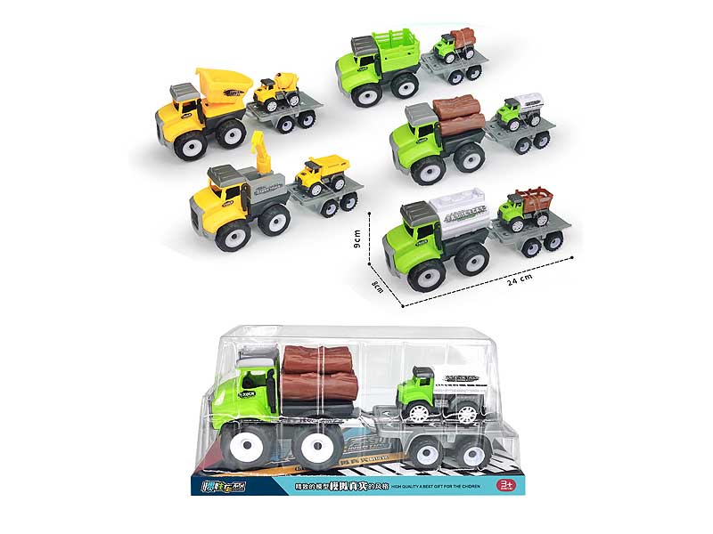 Friction Farmer Truck Tow Pull Back Farmer Truck toys