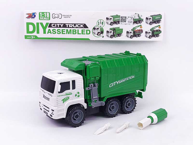 Friction Diy Sanitation Truck toys