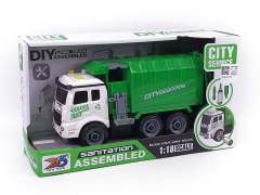 Friction Diy Sanitation Truck W/L_S toys