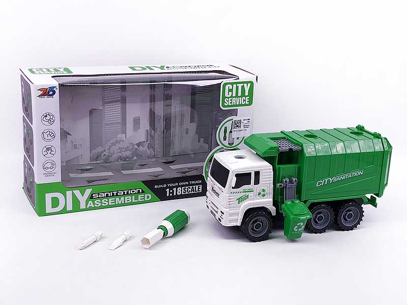 Friction Diy Sanitation Truck toys