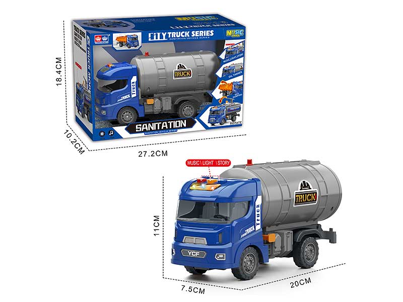 Friction Sanitation Truck W/L_M toys