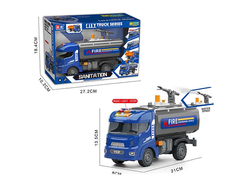 Friction Sanitation Truck W/L_M toys