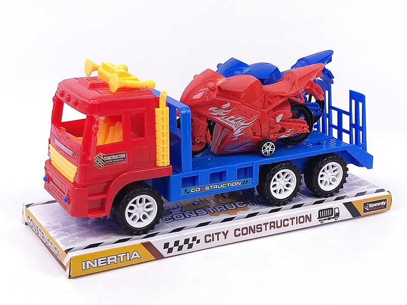 Friction Truck Tow Motorcycle toys