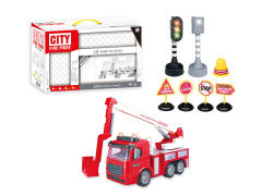 Friction Fire Engine Set W/L_M toys