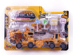 Friction Transforms Construction Truck Set(2in1) toys