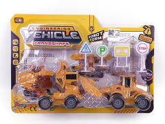 Friction Transforms Construction Truck Set(2in1) toys