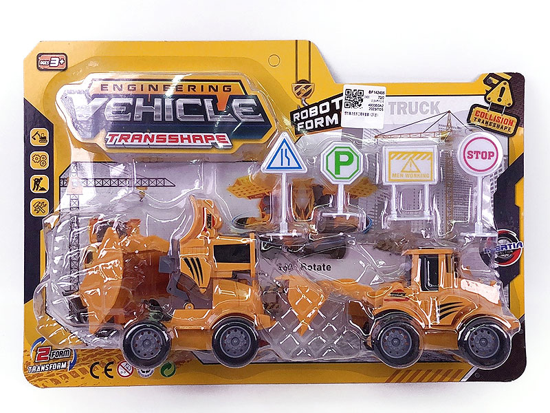 Friction Transforms Construction Truck Set(2in1) toys