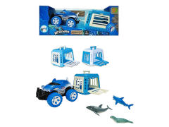 Friction Car With Ocean Animal toys