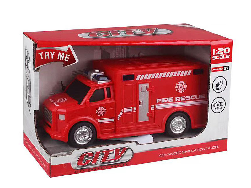 1:20 Friction Fire Engine W/L_S toys