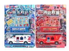 Friction Ambulance & Friction Rescue Car(2S) toys