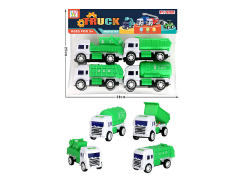 Friction Sanitation Truck(4in1) toys