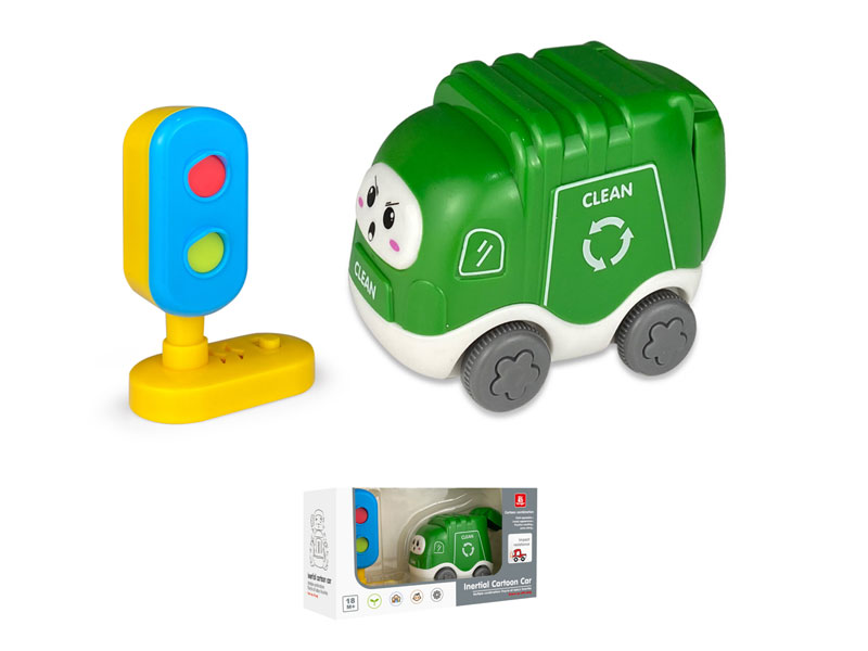 Friction Sanitation Truck & Traffic Lights toys