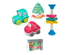 Friction Car & Press Hermit Crab & Rotating Tower toys