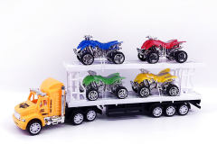 Friction Double Deck Trailer(3C) toys