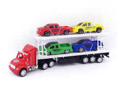 Friction Double Deck Trailer(3C) toys