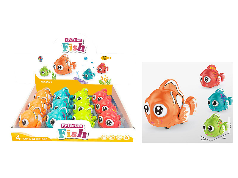 Friction Clownfish(12in1) toys