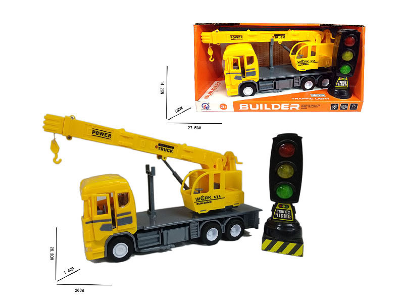 Friction Construction Truck W/S & Traffic Lights W/L_S toys