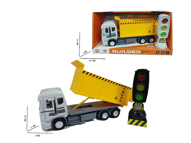 Friction Construction Truck W/S & Traffic Lights W/L_S toys