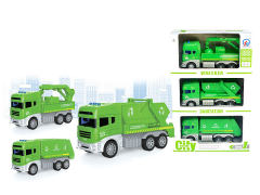 Friction Sanitation Truck W/L_IC(3S) toys