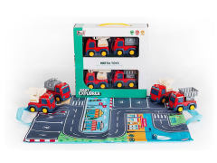 Friction Fire Engine Set(4in1) toys