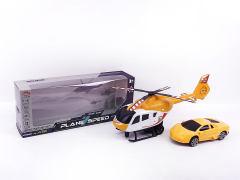 Fricton Helicopter & Free Wheel Car toys