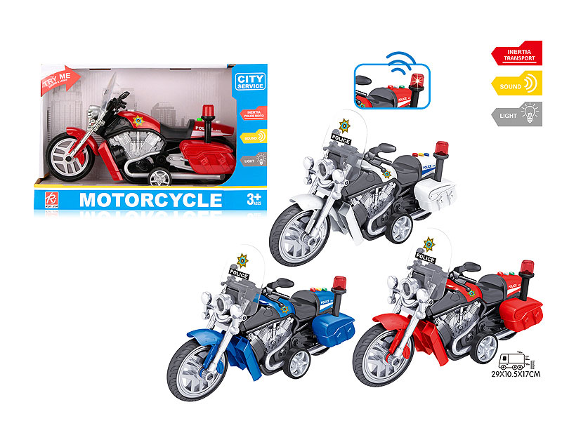 1:16 Friction Police Motorcycle W/L_S(3C) toys
