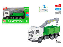 1:32 Friction Sanitation Truck W/L_S toys