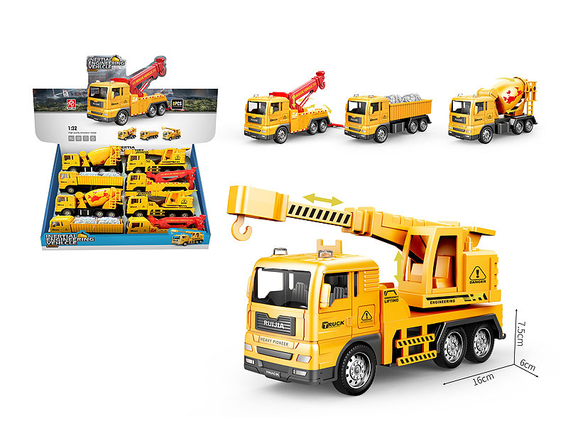 1:32 Friction Construction Truck(8in1) toys