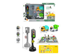 Friction Sanitation Truck & Traffic Lights W/L_S toys