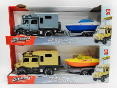 Friction Car Tow Speedboat W/L_S(2C) toys